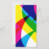 色のポップ・アートのメ結婚ニュー・カード (裏面)