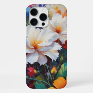 色のポップ・アートの贈り物の追加:鮮やかフローラ iPhone 16 PRO MAXケース
