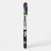 色のポップ・アートの贈り物の追加:鮮やかフローラ iPhoneケース (右側面)