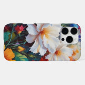 色のポップ・アートの贈り物の追加:鮮やかフローラ iPhoneケース (裏面横)