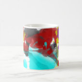 色のマグのしぶき コーヒーマグカップ (中央)