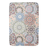 色のマンダラのパターン バスマット (正面縦)