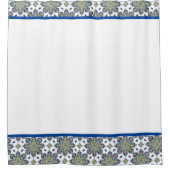 色のメダリオン数々の付きシャワーカーテン シャワーカーテン (正面)