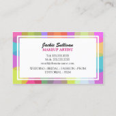 色のメーキャップアーティストについて野生 名刺 (裏面)