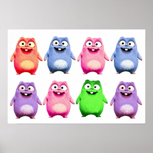 色のレミングスとグリジーのタボディの子供 ポスター (正面)