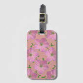 色のロマンチックなピンクのゼラニウムの花 ラゲッジタグ (正面縦)