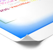 色のワードアートコラージュ ポスター (角)