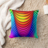 色の万華鏡のように千変万化するパターン3Dパターン クッション (ブランケット)