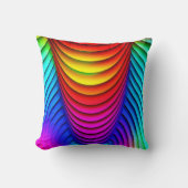 色の万華鏡のように千変万化するパターン3Dパターン クッション (正面)