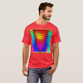 色の万華鏡のように千変万化するパターン3Dパターン Tシャツ (正面フル)