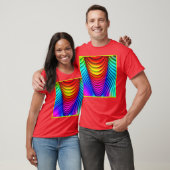 色の万華鏡のように千変万化するパターン3Dパターン Tシャツ (ユニセックス)