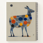 色の丸い鹿 ノートブック (裏面)