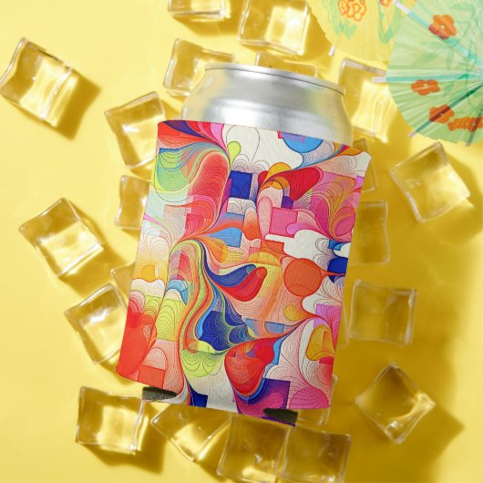 色の丸が見える 缶クーラー (インサイチュ 夏)