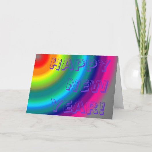 色の丸、新年おめでとう！ シーズンカード (正面)