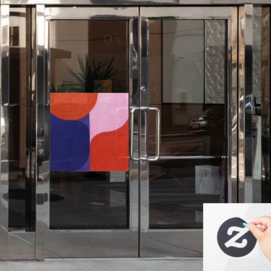 「色の交渉」カラフル抽象芸術 ウィンドウサイン (オフィスドア)