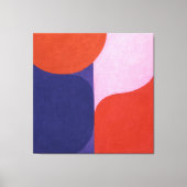 「色の交渉」カラフル抽象芸術 キャンバスプリント (正面)
