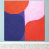 「色の交渉」カラフル抽象芸術 キャンバスプリント (インサイチュ (ウッドフロア))