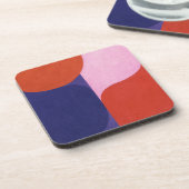 「色の交渉」カラフル抽象芸術 コースター (左側)