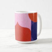 「色の交渉」カラフル抽象芸術 コーヒーマグカップ (正面右)