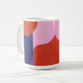 「色の交渉」カラフル抽象芸術 コーヒーマグカップ (正面左)