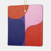 「色の交渉」カラフル抽象芸術 セラミックオーナメント (左)