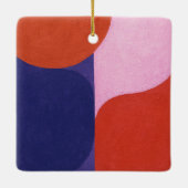 「色の交渉」カラフル抽象芸術 セラミックオーナメント (裏面)