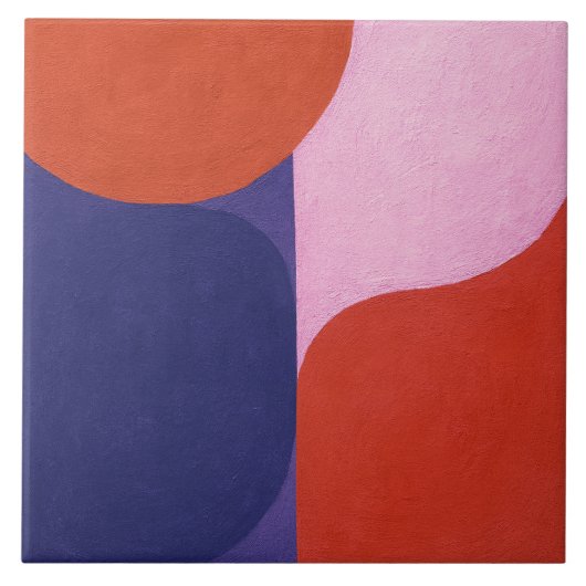 「色の交渉」カラフル抽象芸術 タイル (正面)