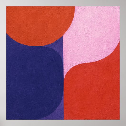 「色の交渉」カラフル抽象芸術 ポスター (正面)