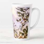 色の付いたに新雪が葉降る カフェラテマグ (右)