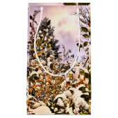 色の付いたに新雪が葉降る スモールペーパーバッグ (正面)