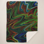 色の付いたウール転がのボールアウト、それが何をする？ シェルパブランケット (正面)