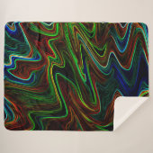 色の付いたウール転がのボールアウト、それが何をする？ シェルパブランケット (正面(横))