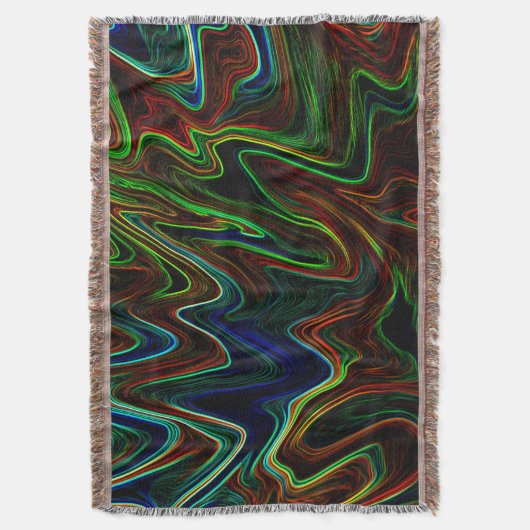 色の付いたウール転がのボールアウト、それが何をする？ スローブランケット (正面縦)