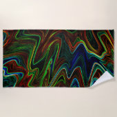 色の付いたウール転がのボールアウト、それが何をする？ ビーチタオル (正面)