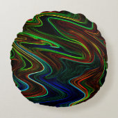 色の付いたウール転がのボールアウト、それが何をする？ ラウンドクッション (正面)