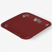 色の付いたカントリーフルーツクランベリー ペーパープレート (傾斜あり)