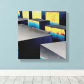 色の付いたキューブ キャンバスプリント (インサイチュ (ウッドフロア))