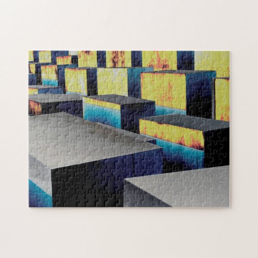 色の付いたキューブ ジグソーパズル (横)