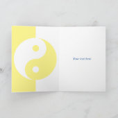 色の付いたグリーティングカードを陰陽 カード (内部)