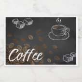 色の付いたコーヒーラベル フードラベル (シングルラベル)