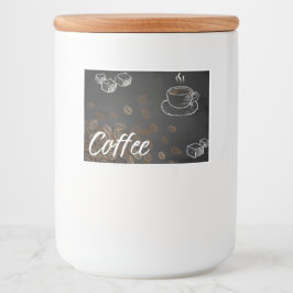 色の付いたコーヒーラベル フードラベル
