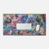 色の付いたデスク数々のマット抽象芸術イラストレーション デスクマット (キーボード&マウス)