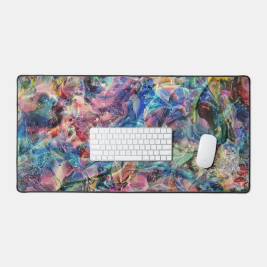 色の付いたデスク数々のマット抽象芸術イラストレーション デスクマット (キーボード&マウス)