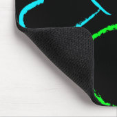 色の付いたハート マウスパッド (コーナー)