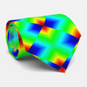 色の付いたブロックが暗数々の色で輝く ネクタイ (ロール)