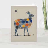 色の付いた丸の父の日の鹿 シーズンカード (正面)