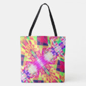 色の付いた傾斜または引き伸ばされた長方形、明るさ トートバッグ (正面)