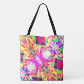 色の付いた傾斜または引き伸ばされた長方形、明るさ トートバッグ (裏面)