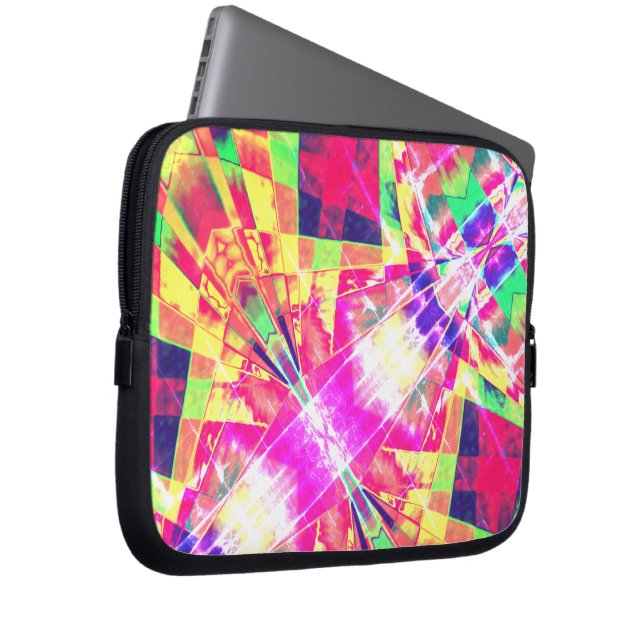 色の付いた傾斜または引き伸ばされた長方形、明るさ ラップトップスリーブ (正面右)