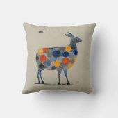 色の付いた円を持つ鹿 クッション (裏面)